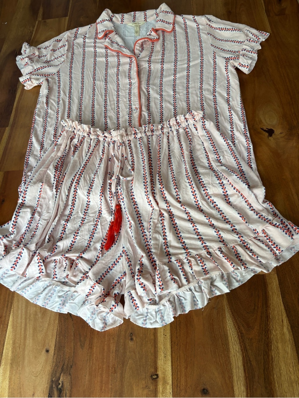 Matilda Jane Pink Striped Pajama Set - Large
